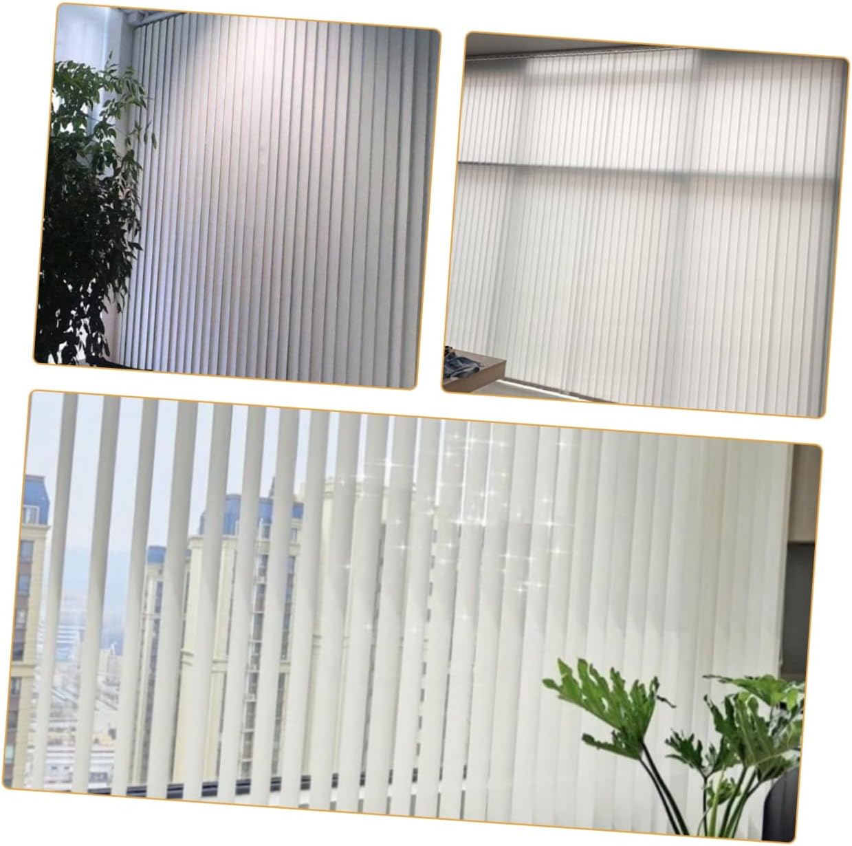 Levemolo Blind Replacement Slats Vertical Blind Parts White PVC No Drill Easy Install