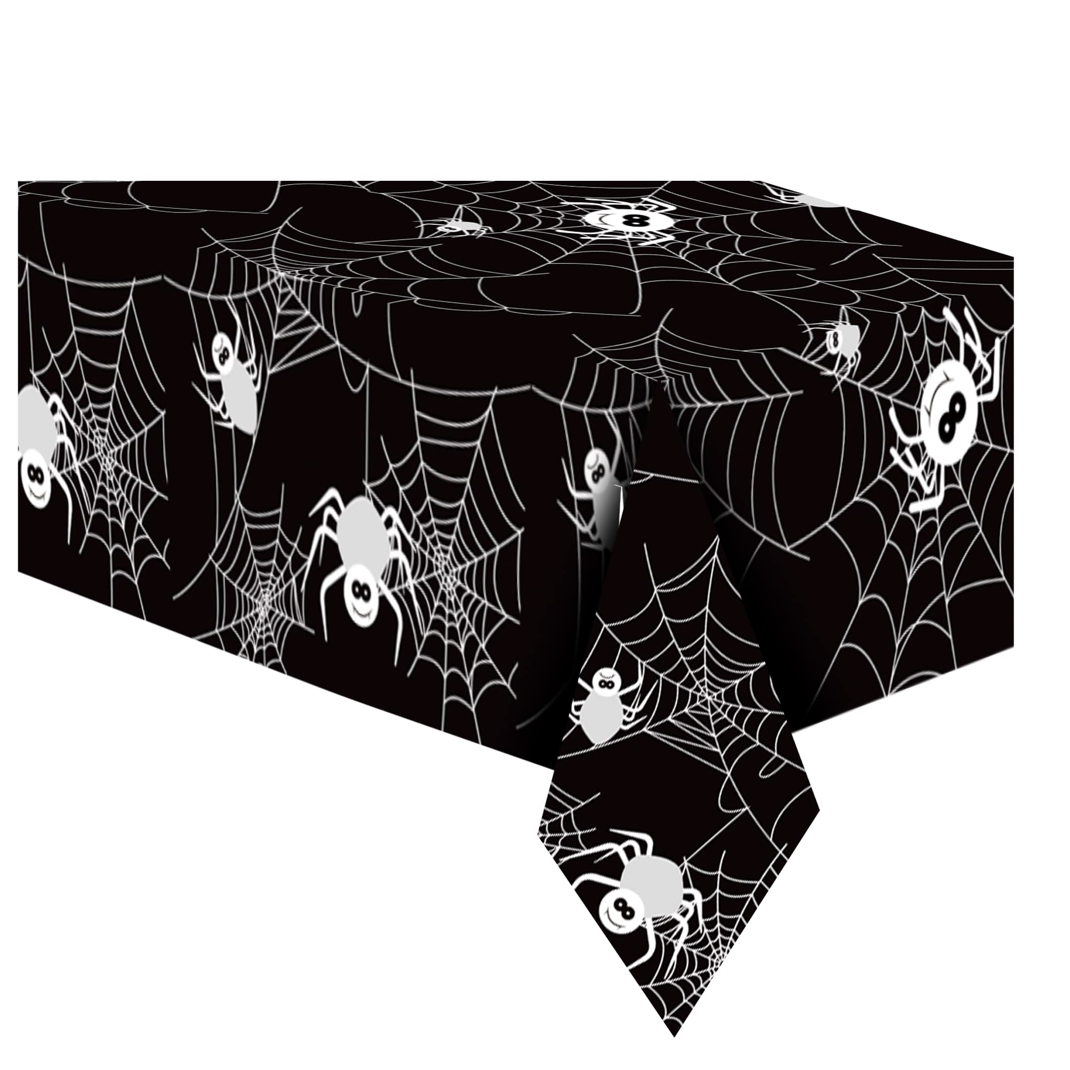 Jwssor Spiderweb Halloween Tablecloth,274X130cm Waterproof Spider Tablecloth For Halloween Party Decoration