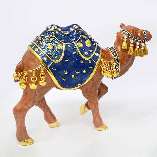 Miniatura 4 de Feng Shui Royal Blue Flujo de efectivo Camel Riqueza y abundancia Decoración del hogar Estatua de oficina (azul)