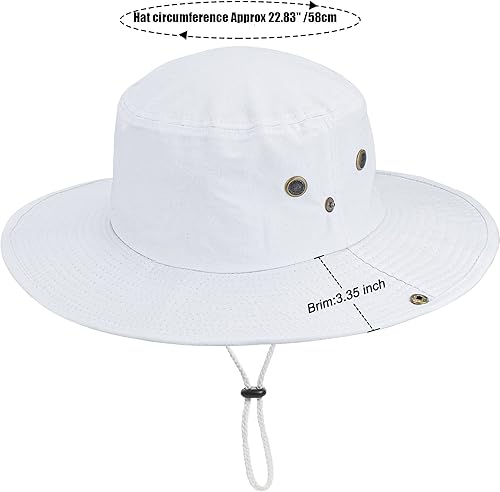 Miniatura 7 de Sombrero de sol para mujer, de ala ancha, para senderismo, pesca, protección UV, safari, boonie, para hombres y mujeres