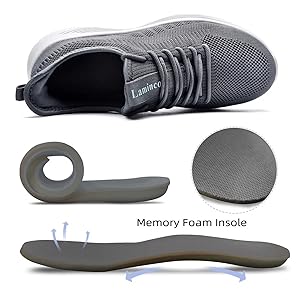 Amazon | Lamincoa レディース テニスシューズ スリッポン 軽量