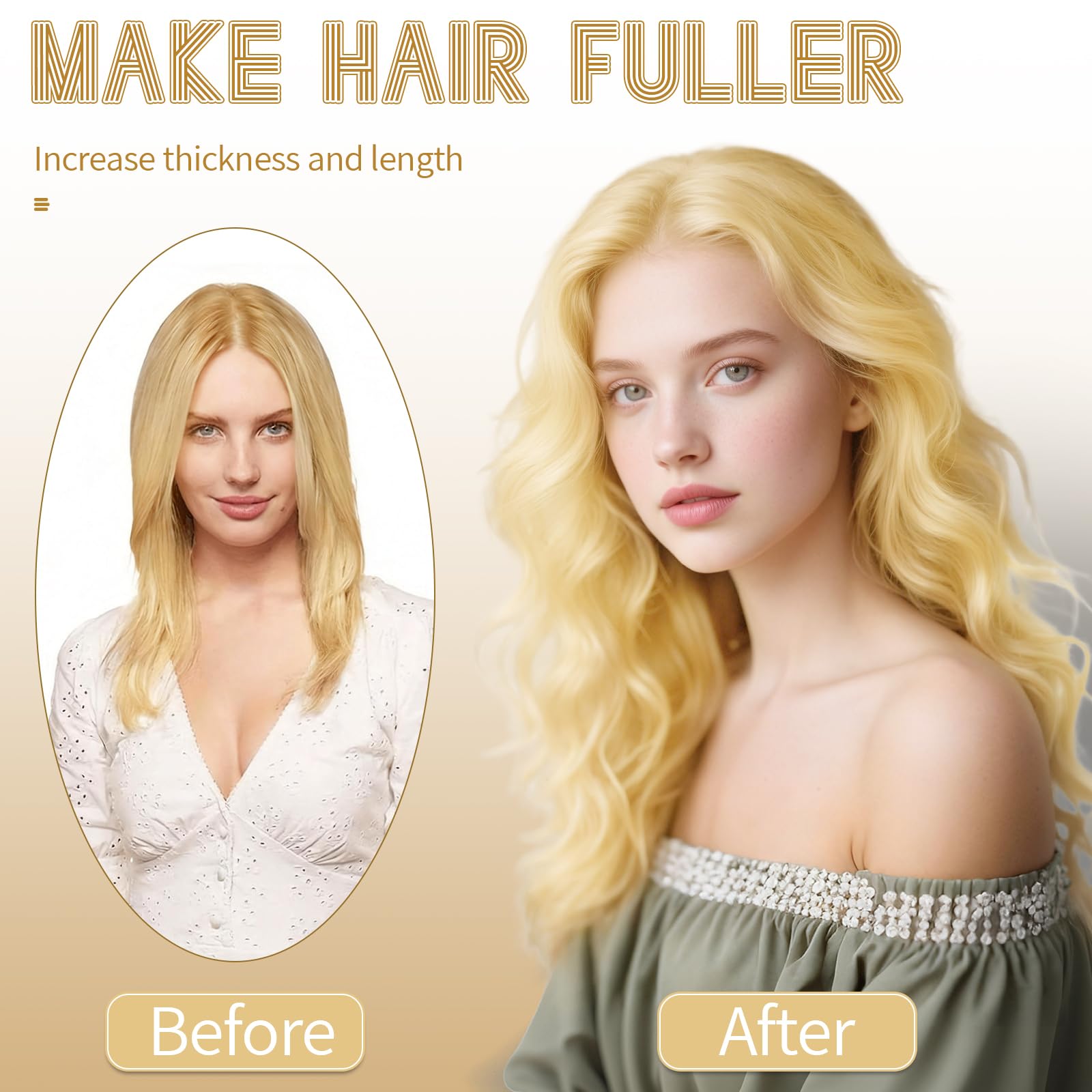 Blond peruka damska, długość 70 cm, kręcona peruka z naturalnie dociągniętą linią włosów, naturalny wygląd, włókna syntetyczne, odporne na wysokie temperatury, do cosplay, na co dzień, na