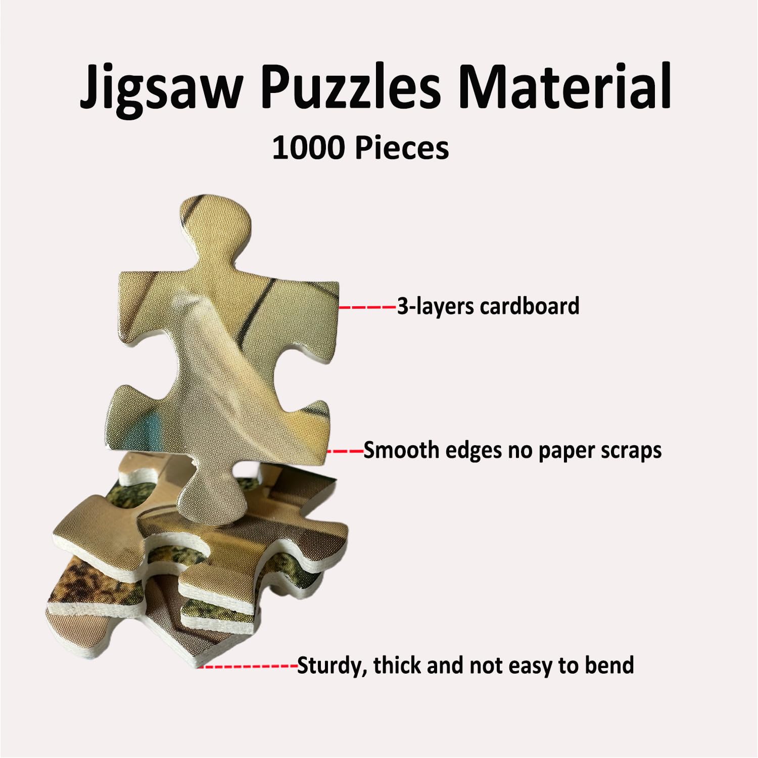 1000 Piece Jigsaw Puzzle For Adults - "A Peaceful Town" Challenging Art Puzzle, 28x20 Inches - View #10