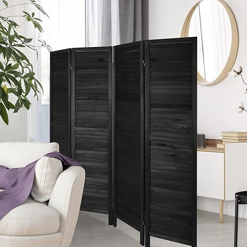 Miniatura 7 de Divisores de habitación de madera de 5.3 pies de ancho y separador de ambientes plegables, pantallas de privacidad plegables, separadores de