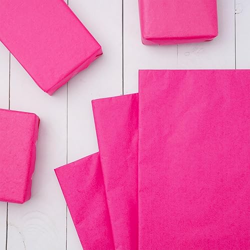 Miniatura 3 de Whaline 50 hojas de papel de seda rosa intenso de 20 x 30 pulgadas, papel de regalo para el día de San Valentín, manualidades, boda, fiesta de