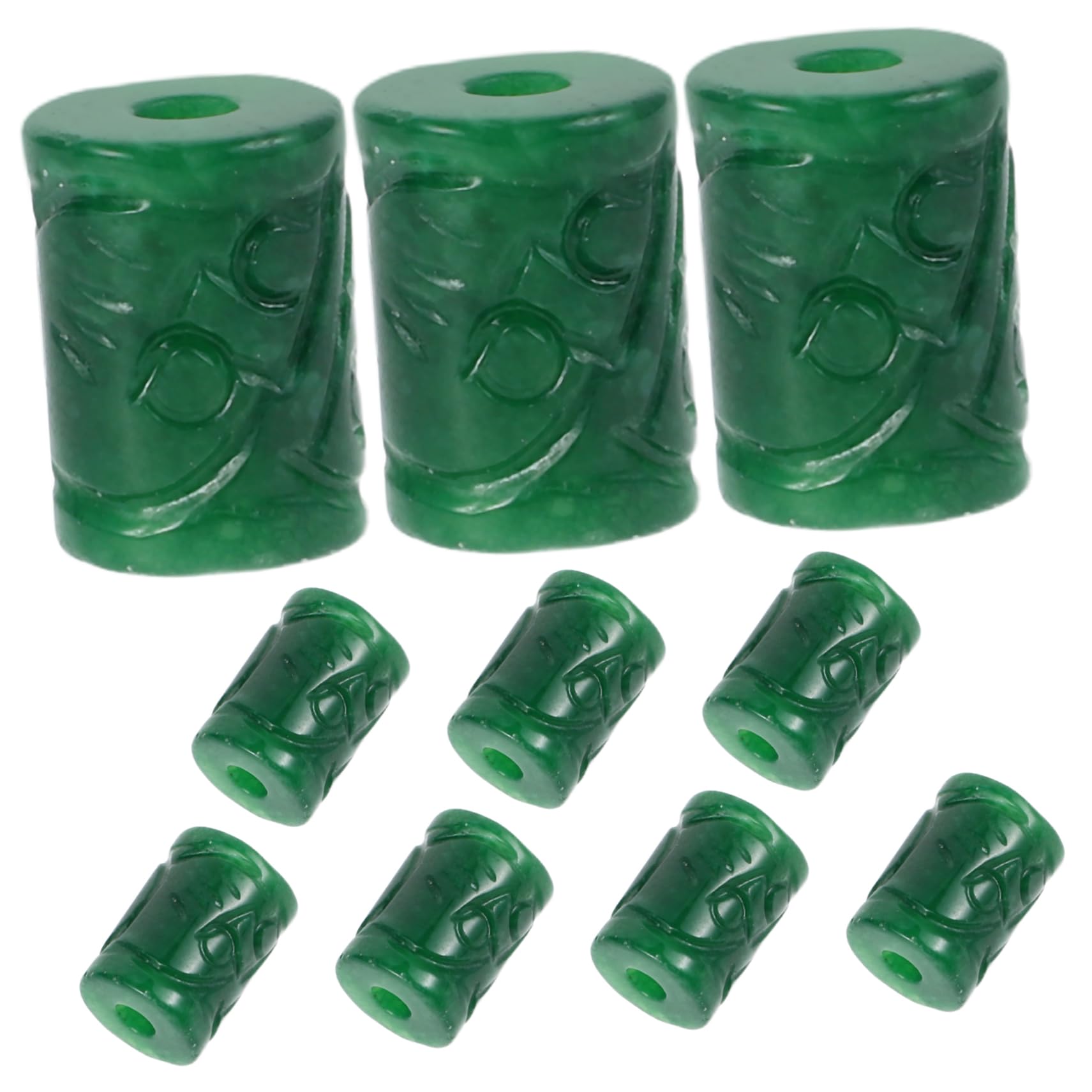 Perles en jade artificiel pour fabrication de bijoux : 10 perles rondes vertes DIY