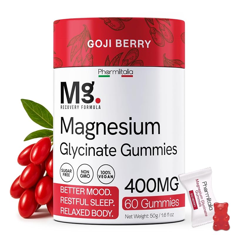Pharmlitalia Gomas de glicinato de magnésio 400 mg, 60 gomas