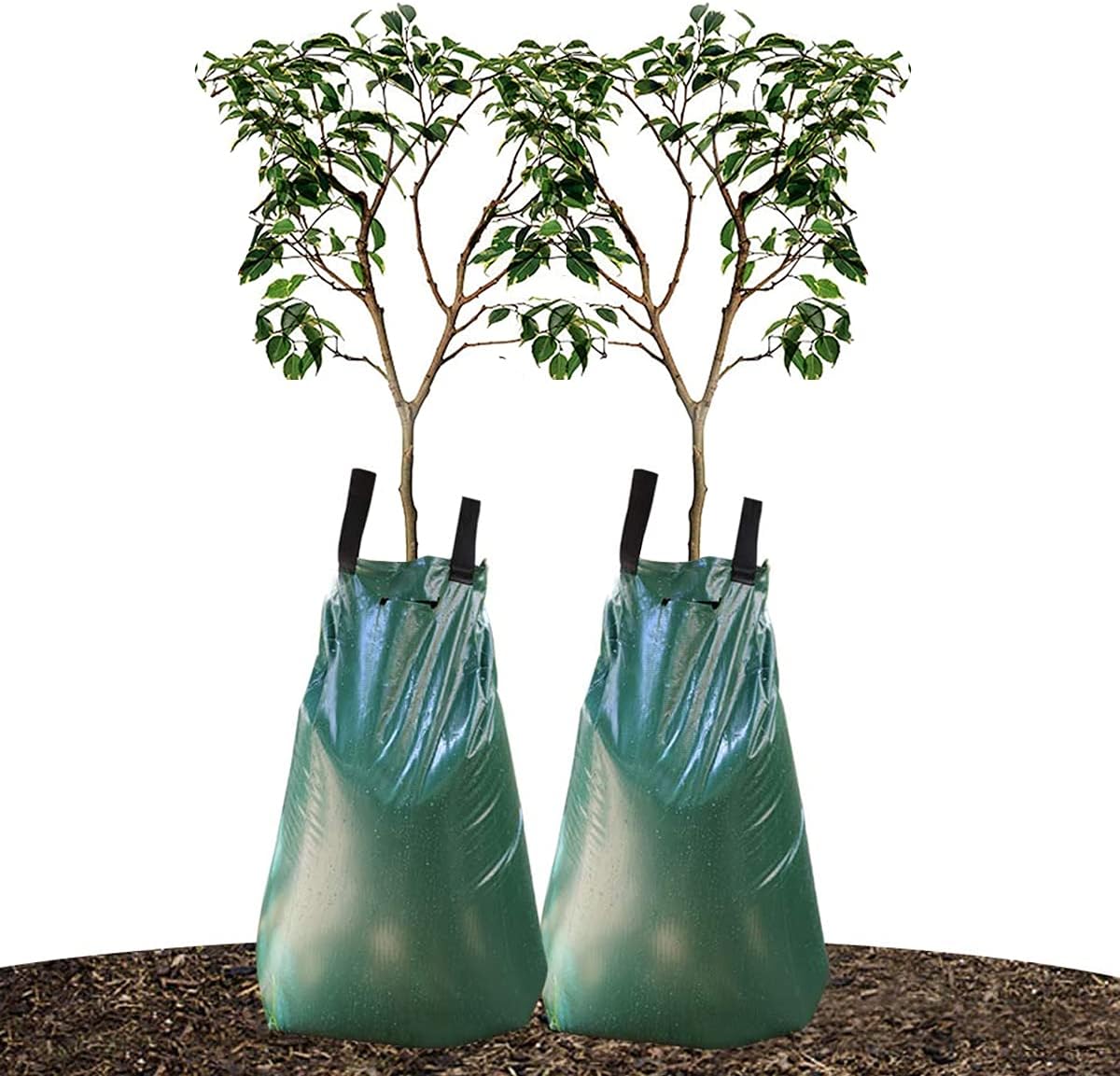 Vicksune Tree Watering Bag, 20 Gallon Slow Release Watering Bag for Trees, Tree Irrigation Bag Made of Durable PVC Material with Zipper (2)