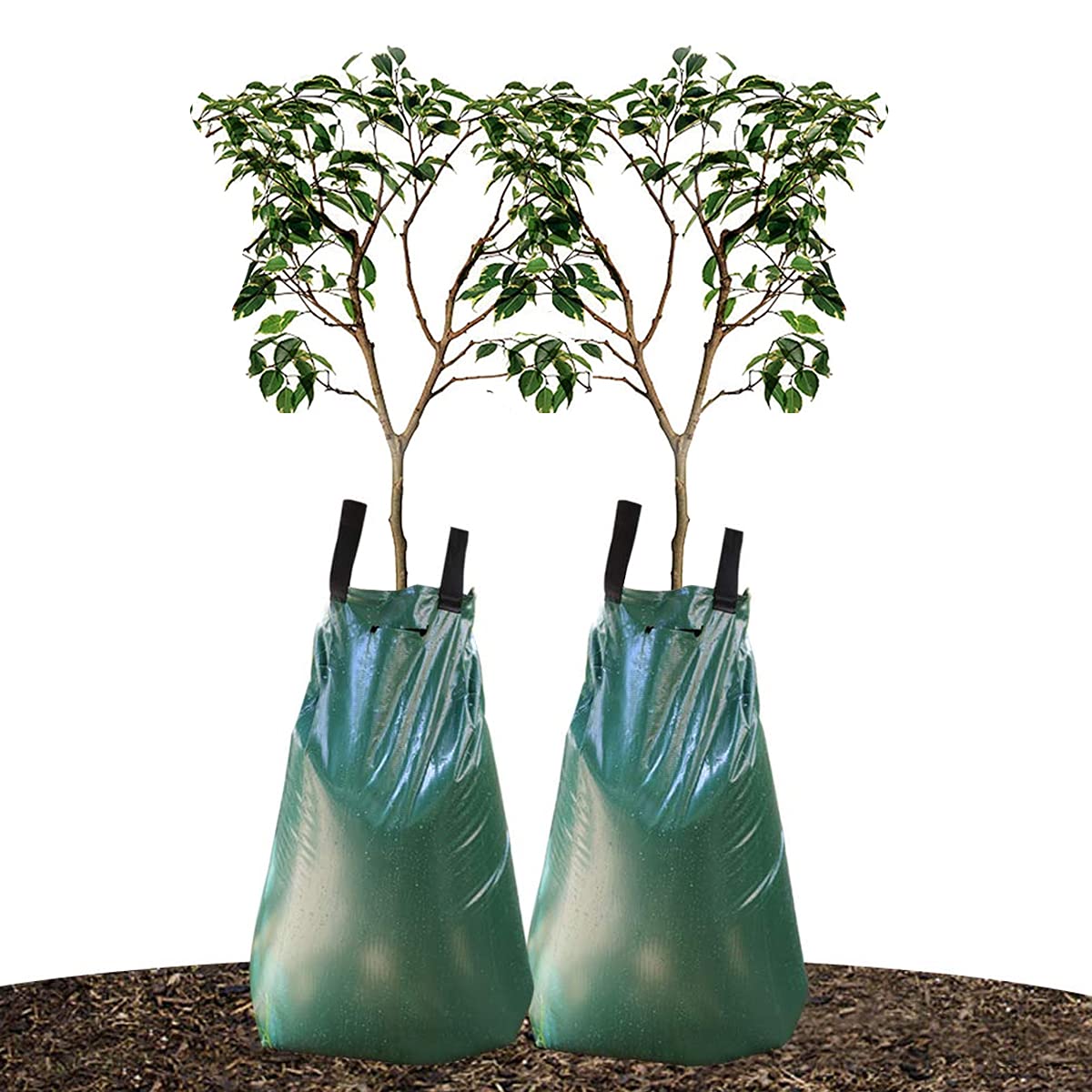 Vicksune Tree Watering Bag, 20 Gallon Slow Release Watering Bag for Trees, Tree Irrigation Bag Made of Durable PVC Material with Zipper (2)