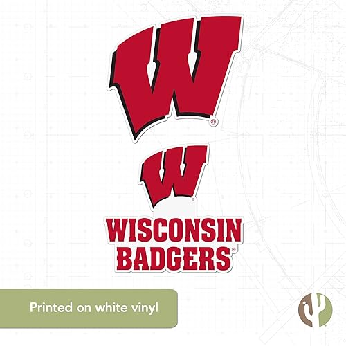 Miniatura 5 de Desert Cactus Adhesivo de la Universidad de Wisconsin Badgers de Wisconsin, calcomanía de vinilo para botella de agua para laptop, hoja de álbum de