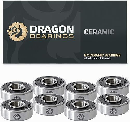 Miniatura 17 de Fireball Dragon - Juego de 8 rodamientos para patineta rápida 608, para patinetas en línea y patines de ruedas, rodamientos para patineta