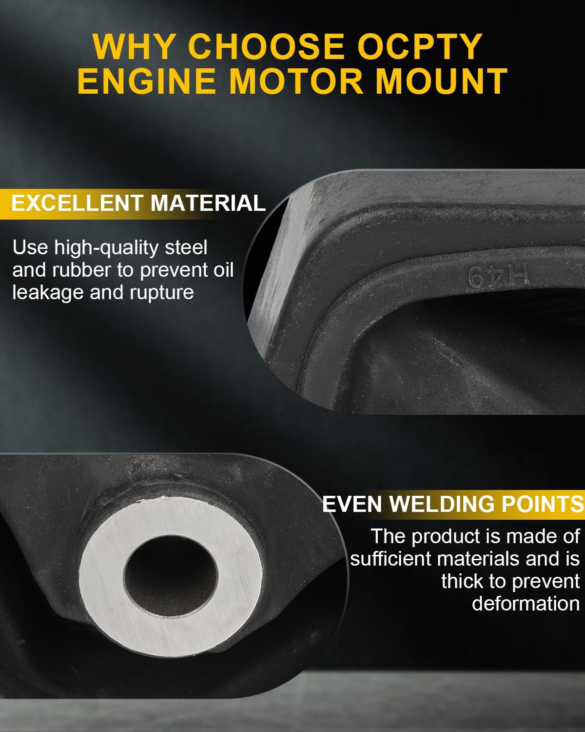 OCPTY Front and Rear Engine Motor Mounts Compatible for Honda Fit 2007-2008 L4 1.5L, Manual Transmission # A4541, A4552 (2PCS)