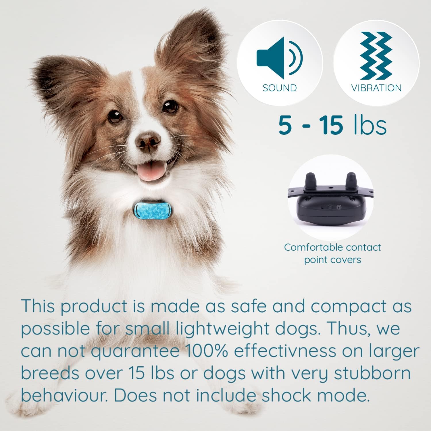 GoodBoy Mini No Shock Remote Collar for Dogs with Beep and Vibration Modes for Pet Behaviour Training - Waterproof & 1000 Feet Range - Suitable for Small to Medium Dogs (Blue)
