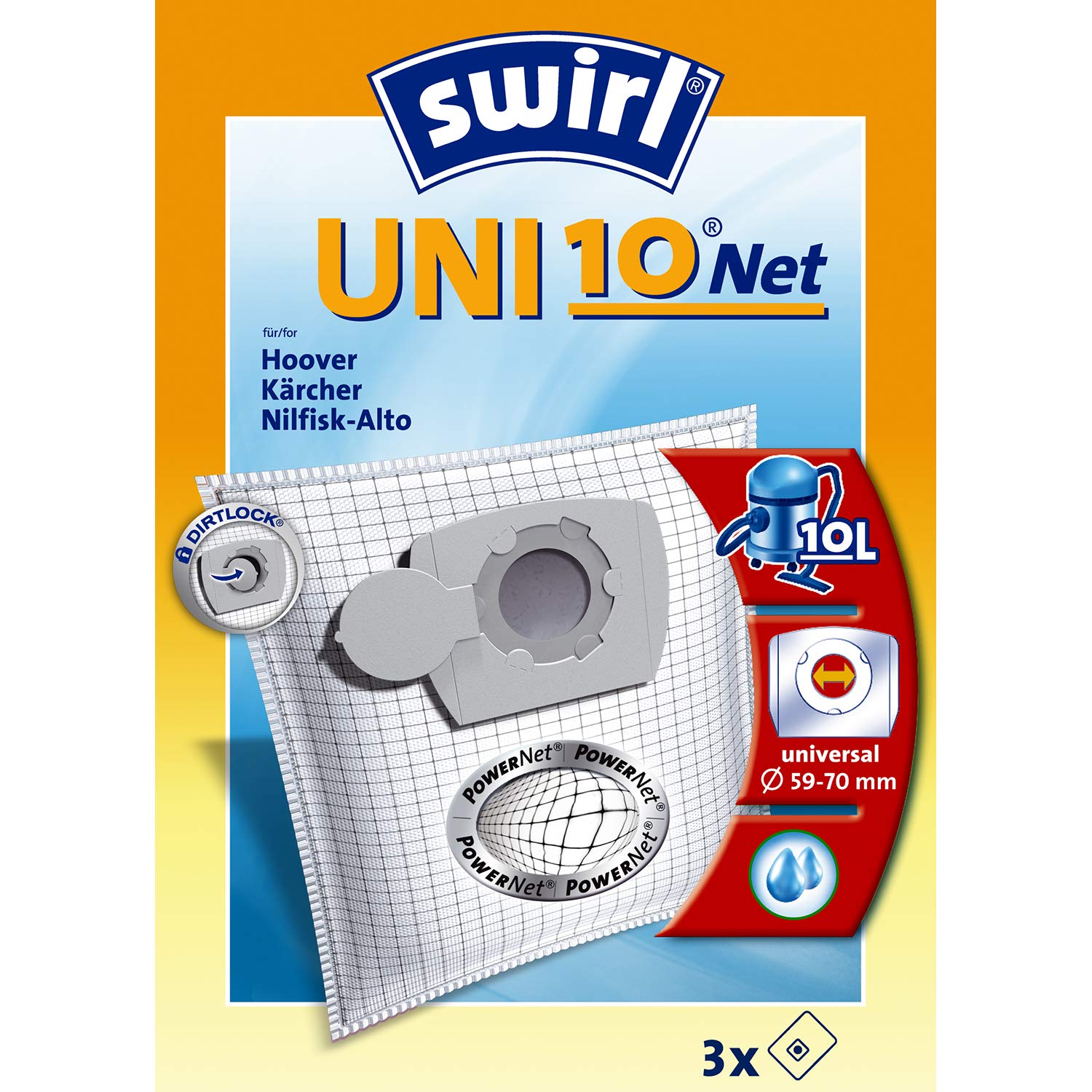 SWIRL Staubsaugerbeutel »MicroPor® Plus«, Aus Vlies, 4 Stück , Z113