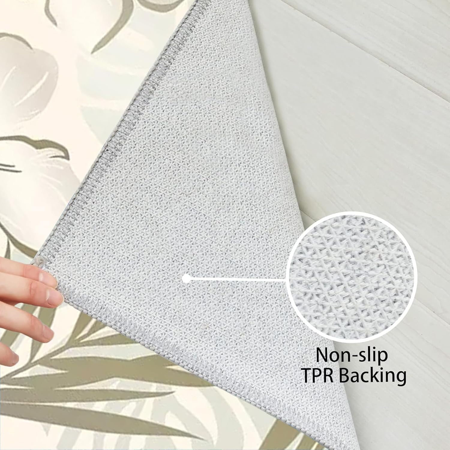 Area Rugs for Living Room Rug: 1.7x2.6 Soft Washable Floral Rugs Low Pile Non-Slip Backing Indoor Floor Rugs for Living Room Bedroom Kitchen Dining Under Table