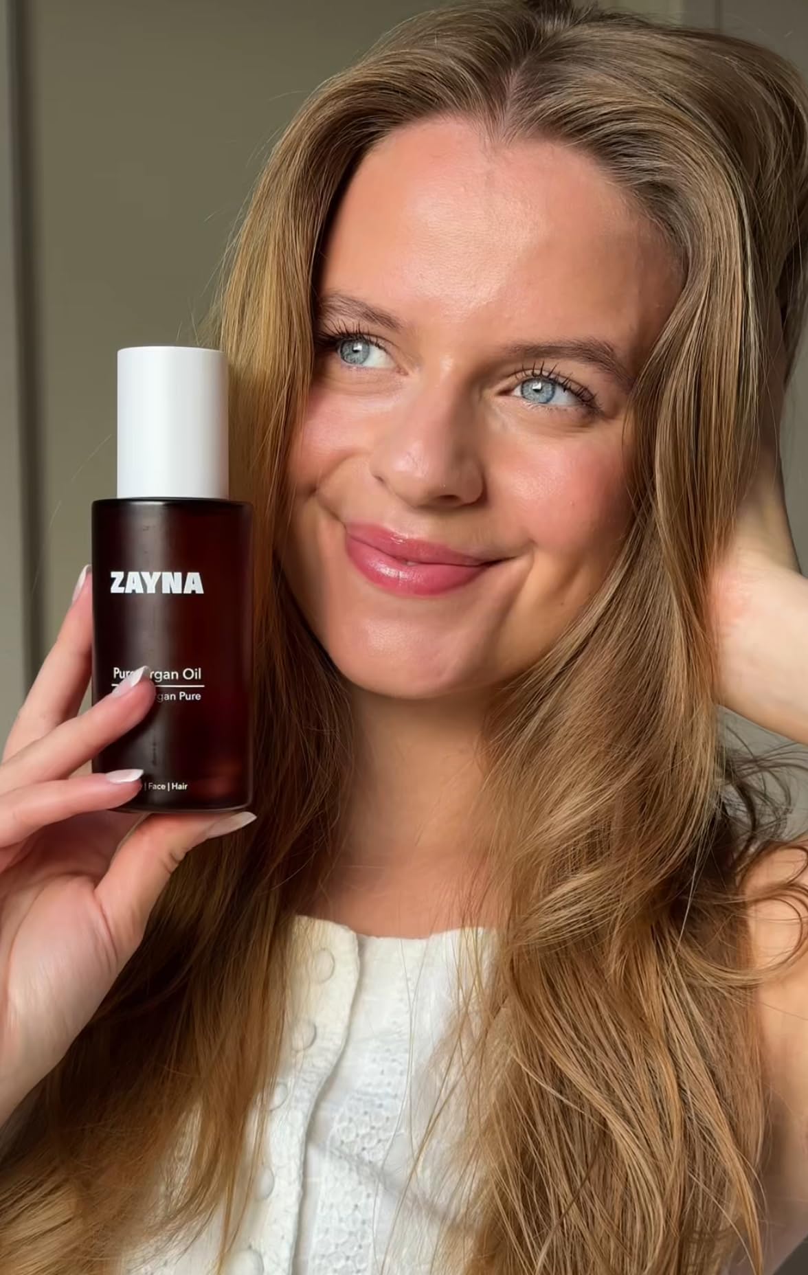 ZAYNA Huile d’Argan Pure et Bio 100 ml | pour cheveux, visage & corps | huile d’argan 100% pure pressée à froid du Maroc | testée dermatologiquement, riche en vitamine E | Conditionnée en Suisse.