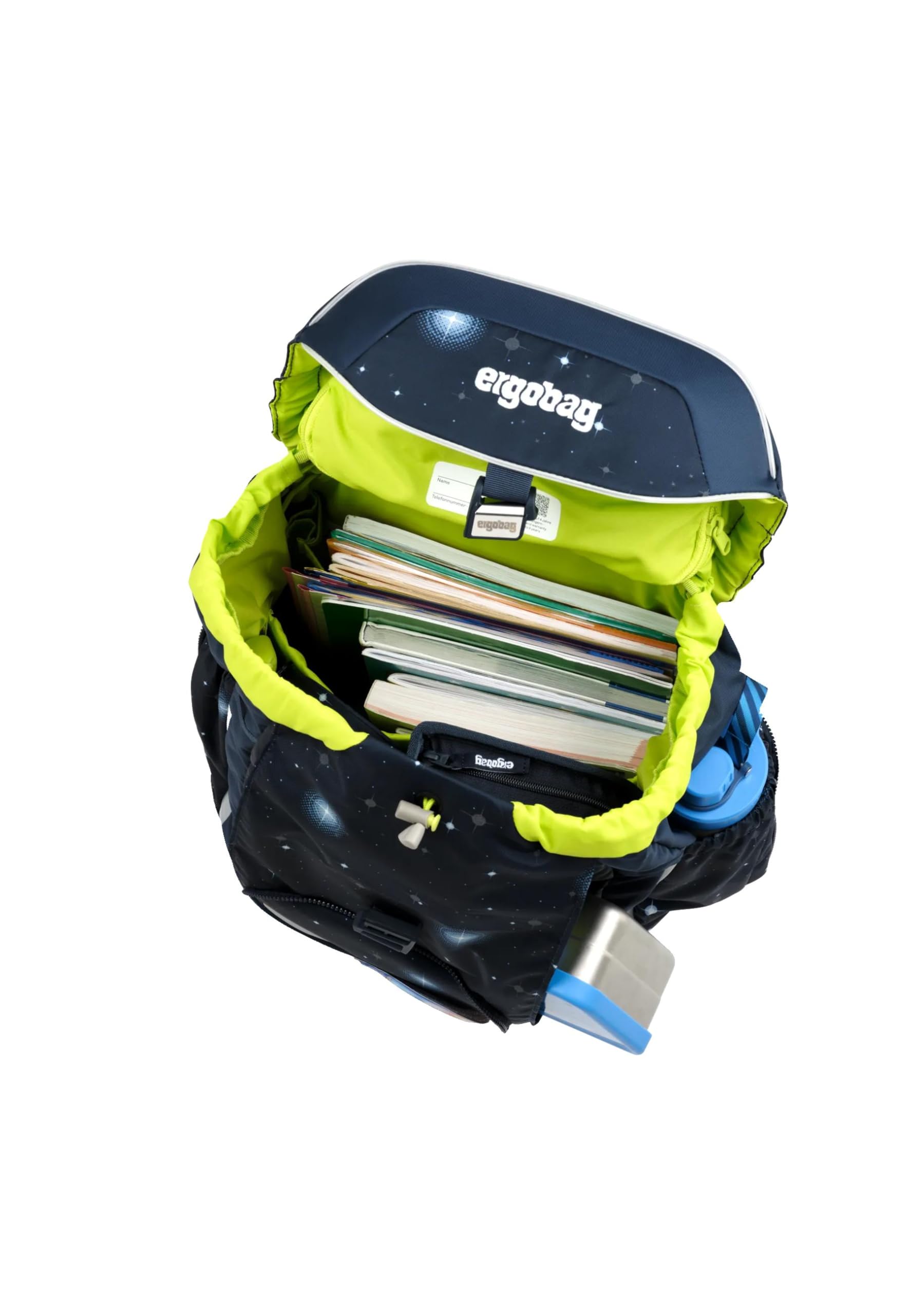 ergobag Maxi Set 6-teilig, ergonomischer Schulrucksack, Vorgänger-Kollektion, Grundschule, ideal für große Kinder ab der 1. Klasse KoBärnikus - Dunkelblau