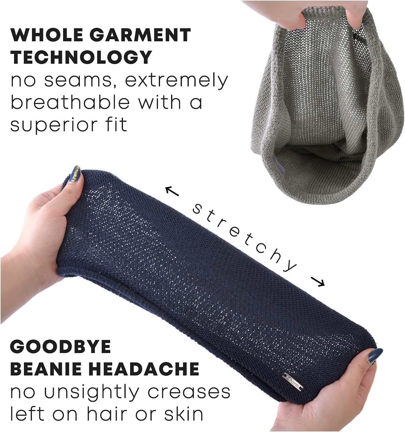 CHARM Men Slouchy Silk Beanie Hat - Women Slouch Chemo Cap Skull Knit Beanies - Image 3