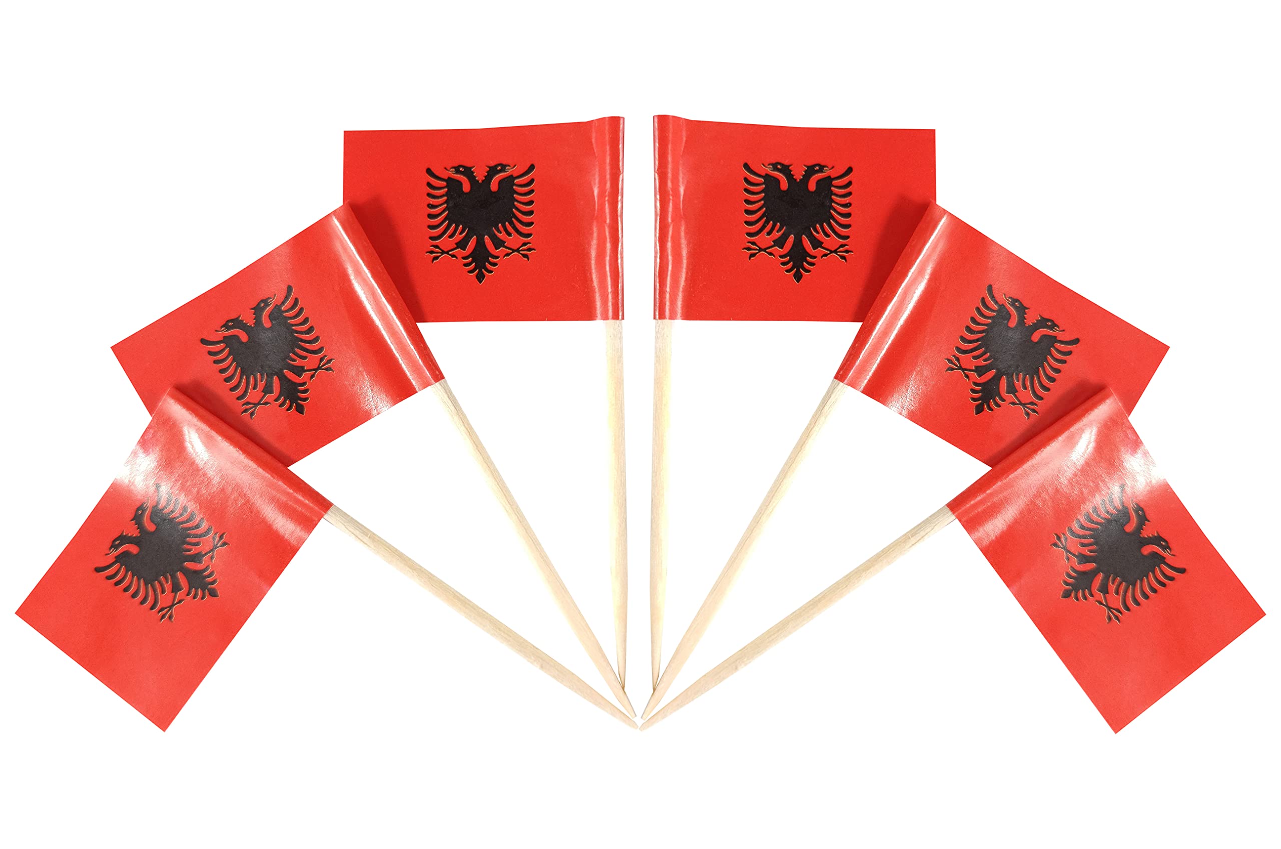 100 Stück Kolumbien Flaggen-Zahnstocher – Cupcake-Topper, Cocktail-Deko Für Partys & Feiern (Holz & Papier)