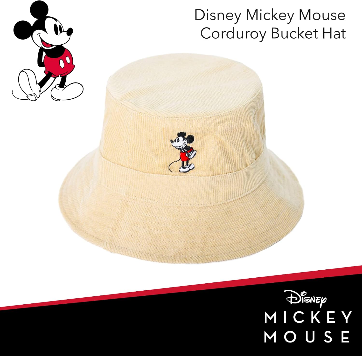 Disney Mickey Mouse Corduroy Bucket Hat 