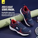 Boldfit Badminton Shoes for Man Lightweight Non Marking Shoes for Badminton Breathable Anti Skid Shoe for Man Shuttle Non Marking Indoor Shoe for Pickleball, Tennis, Padel - Navy Red, UK 08 gallery image