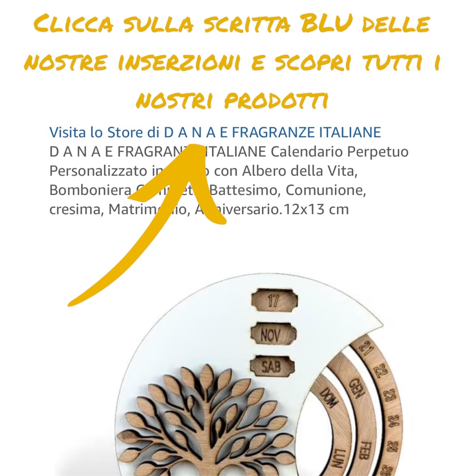 D A N A E FRAGRANZE ITALIANE Angelo in Legno e Polvere di Marmo, Personalizzabile, 10 x 9 cm, con Scatola Regalo, Confetti, Bigliettino e Nastro, Bomboniera per Battesimo, Comunione.