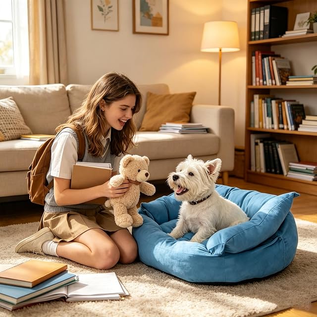 Foto 2 de 7 de PETCUTE Ortopédica Camas Perro Grande,Multifuncional Cama para Perros,Colchoneta Perro Antideslizante,Cama…
