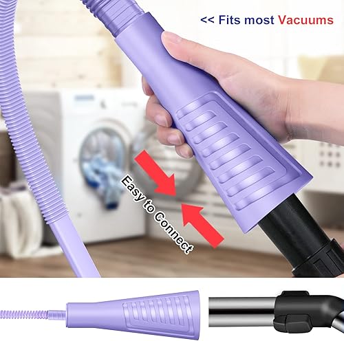 Vista 25 de Kit de limpiador de ventilación para secadora, accesorio para manguera de aspiradora, lavadora y secadora de 32 pulgadas, removedor de pelusa, Azul