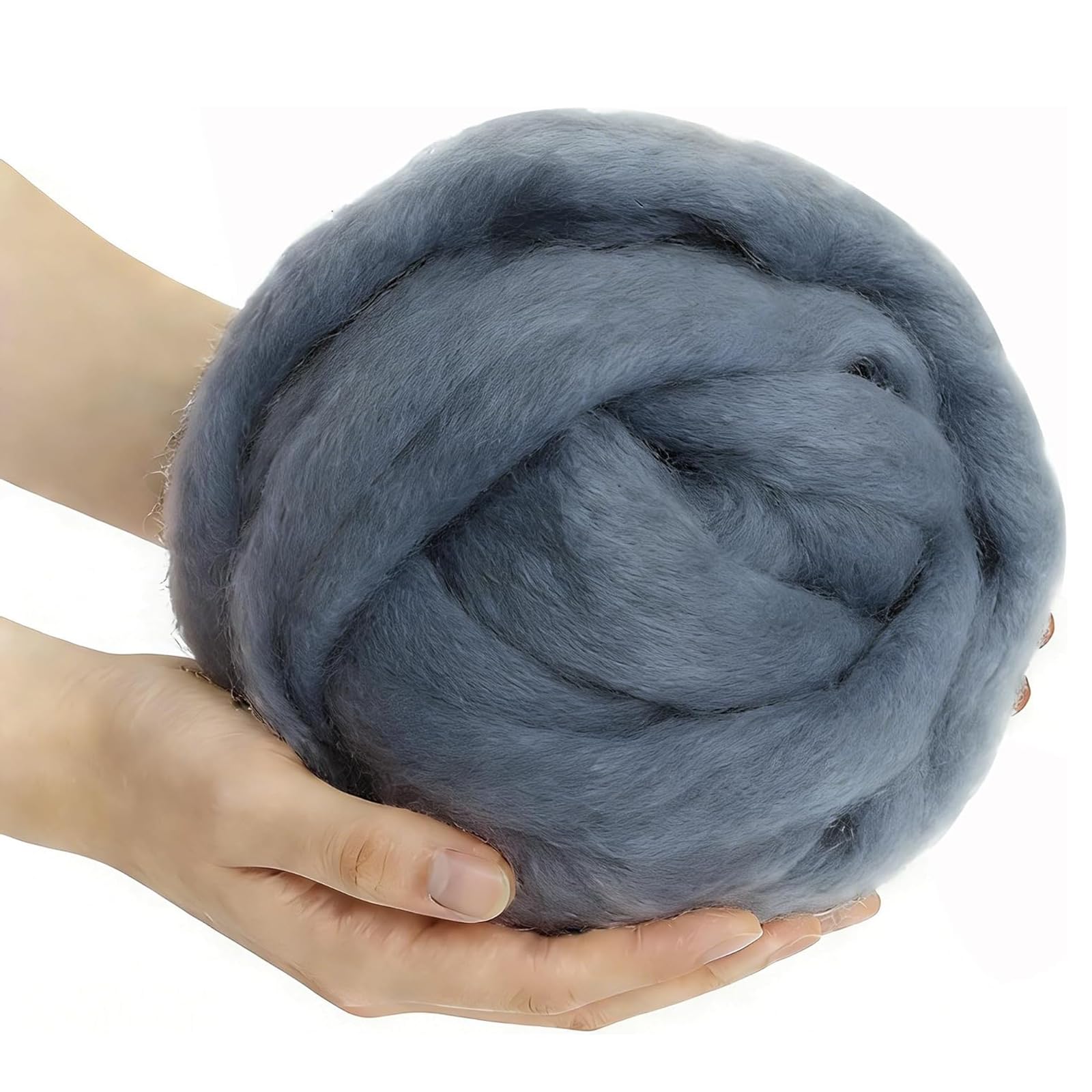 FYANER Felting Wool, Needle Felting Wool, 3.5oz Black Needle Felting Wool Roving for Needle Felting, Wet Felting, Spinning & Tapestry DIY (Dark Shadow)