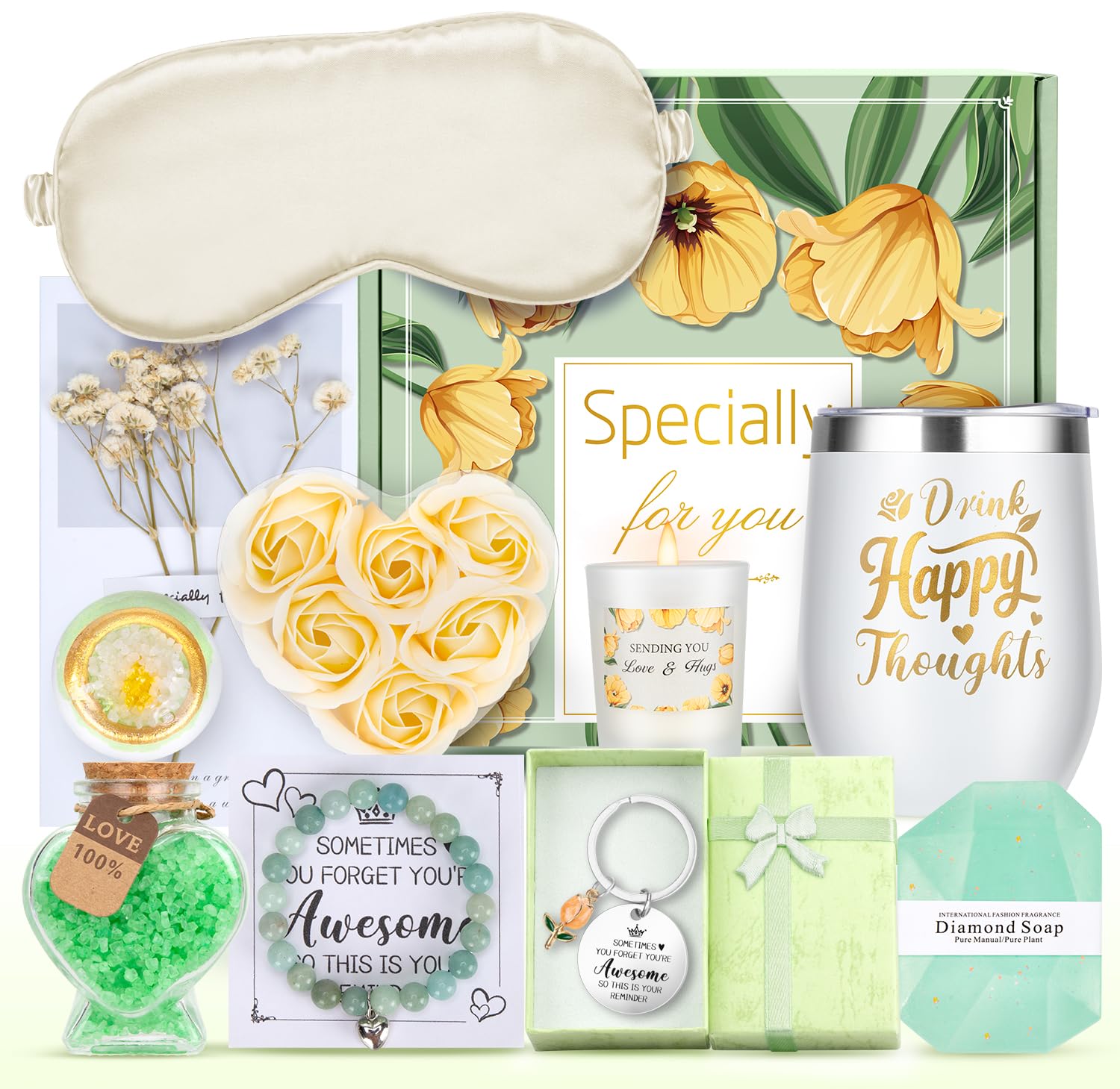 Birthday Gifts for Women, Get Well Gift Basket for Women, Self Care Gifts Relaxing Spa Gift Set for Her, Christmas Mothers Day Gift for Mom, Best Friend, Girlfriends, Wife, Sister and Coworkers