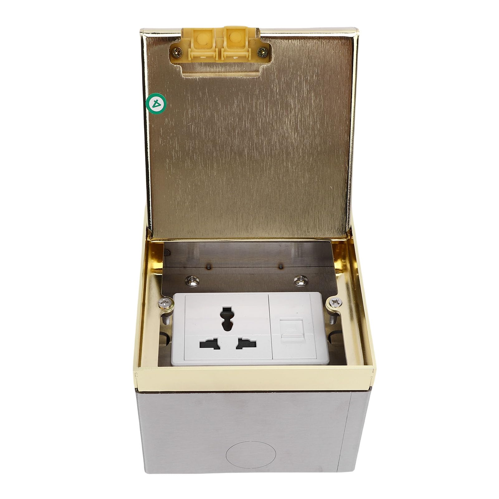 Generic Prise Encastrée au Sol 4000 W, Options D'installation Polyvalentes pour Les Bureaux, Conception étanche, Construction PC en Acier Inoxydable