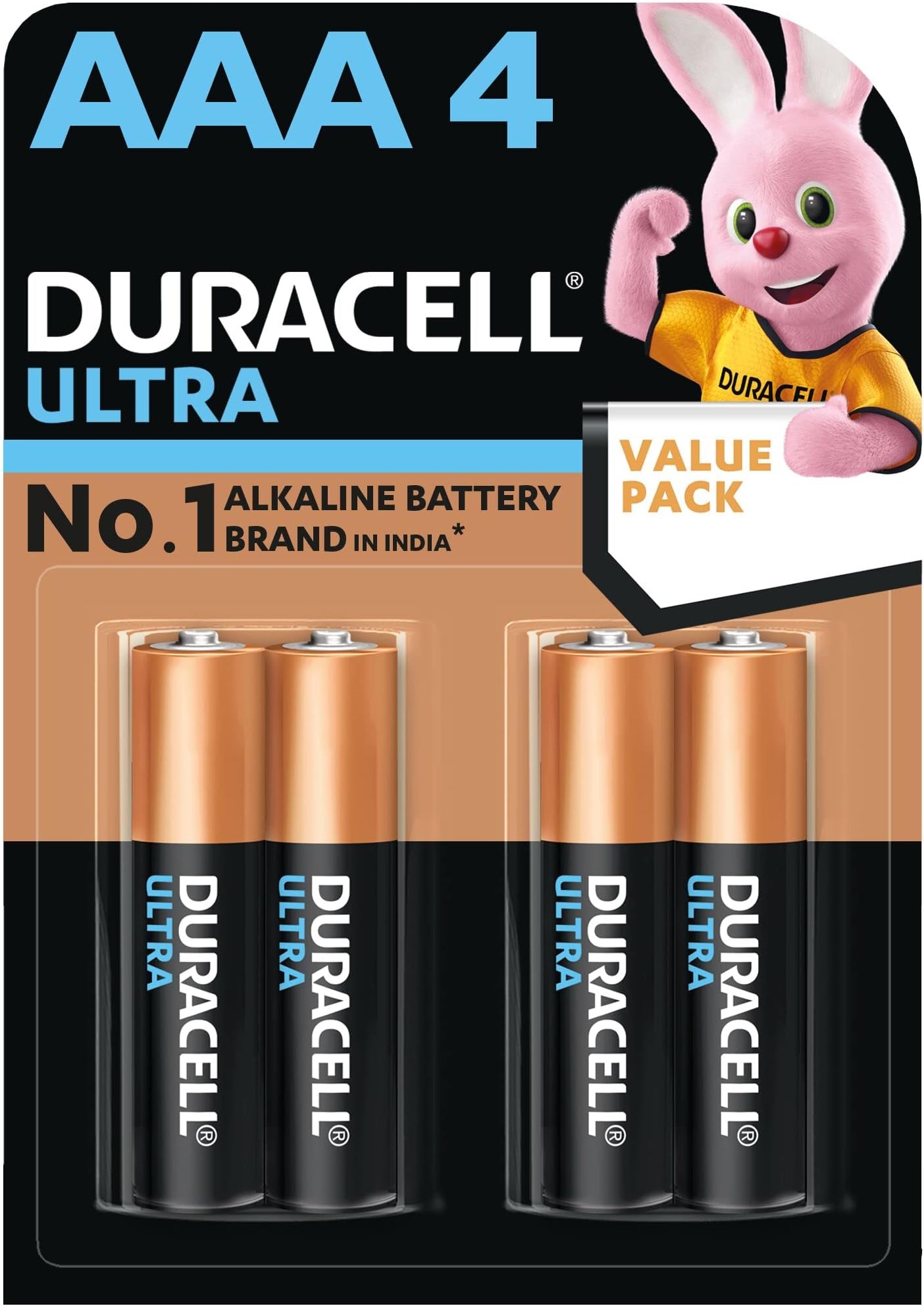 Ultra AAA Battery, pack of 4, High-Drain Devices, Digital Camera, Toys, Electric Toothbrush