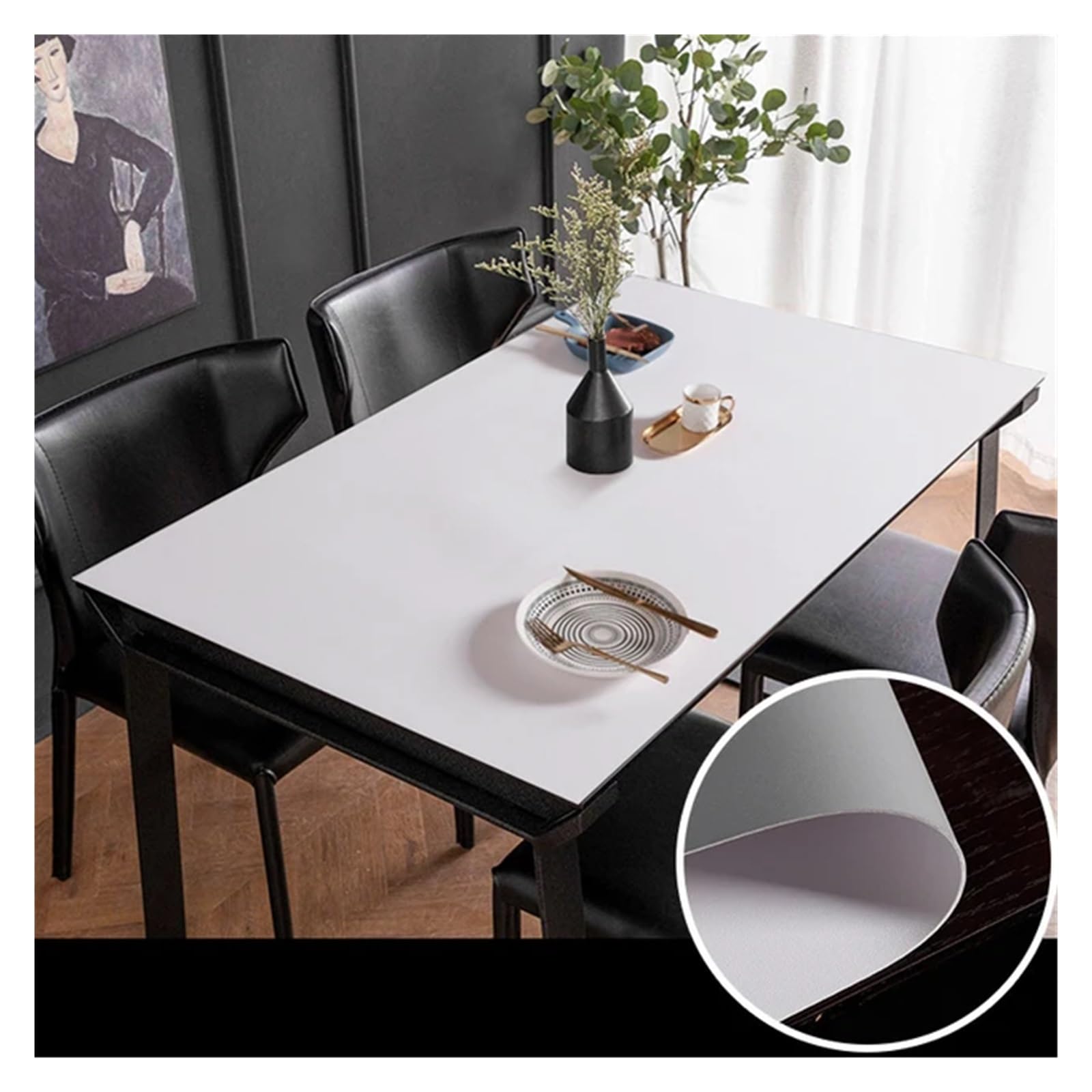 XIUsheUA tablecloth Leather Tablecloth Table Cloth Cover Waterproof Anti-Scald Anti-Oil Restaurant Large Protector Mat Can Be Used On Both Sides(A,60X60CM 23x23in)