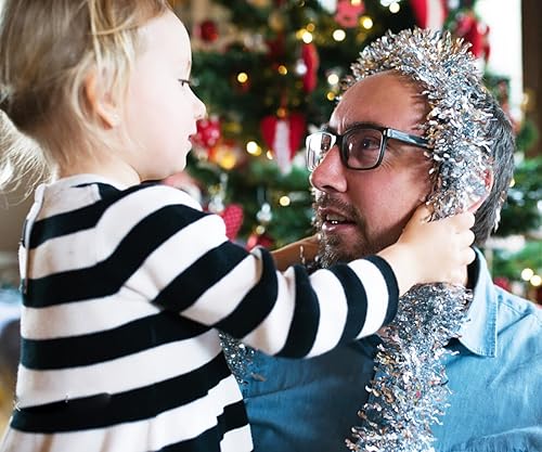 Miniatura 6 de DECORA - Guirnalda de espumillón para decoración de árbol de Navidad, bodas, cumpleaños, etc.