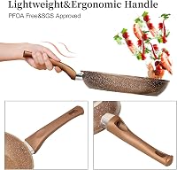 Innerwell 3 részes tapadásmentes serpenyő készlet 20/24/28 cm - indukciós, kerámia bevonatú, gránit edény, PFOA-mentes, sütőben használható, 8