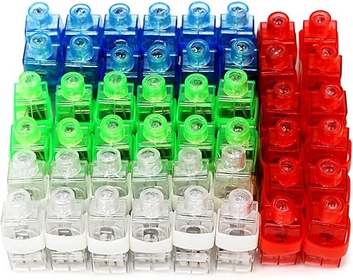 Luces California Cade Electronic, luces de dedo de LED brillante Rave Laser, juguetes surtidos, paquete de 48