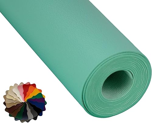 Tela de vinilo Aqua Marina: Aqua 1 yarda (3' x 54") Tapicería Cuero Sintético: Impermeable, Resistente a los rayos UV, Barcos, Asientos para