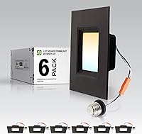 Vista 11 de ASD Iluminación LED empotrada cuadrada negra de 4 pulgadas de retrofit - 9W 709lm 2700/3000/3500/4000/5000K seleccionable regulable LED Downlight