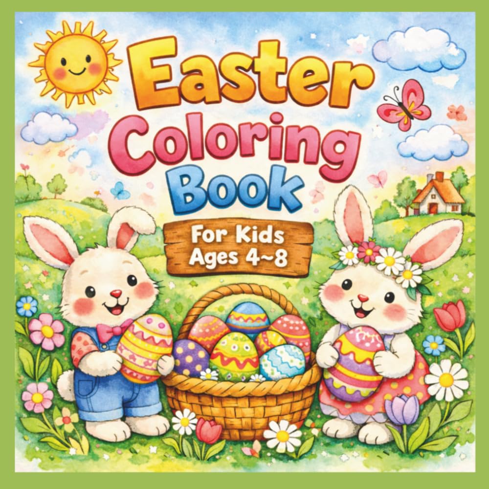 Easter Coloring Book for Kids Ages 4–8
