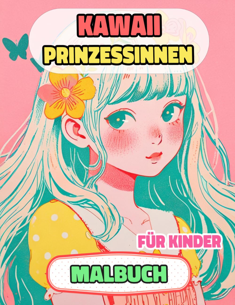 Kawaii Prinzessinnen Malbuch Für Kinder: Farbung Seiten Von Niedlichen Prinzessinnen Königinnen Königlichen Frauen Majestät Palast Burg Kaiserin ... Stressabbau | Mädchen Jungen Kleinkinder