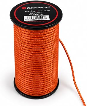Throw Line 1.8mm 100% UHMWPE Easter Rope for Arborists, Best for Tree Climbing, High Limb Throwing, Outdoor General Purpose