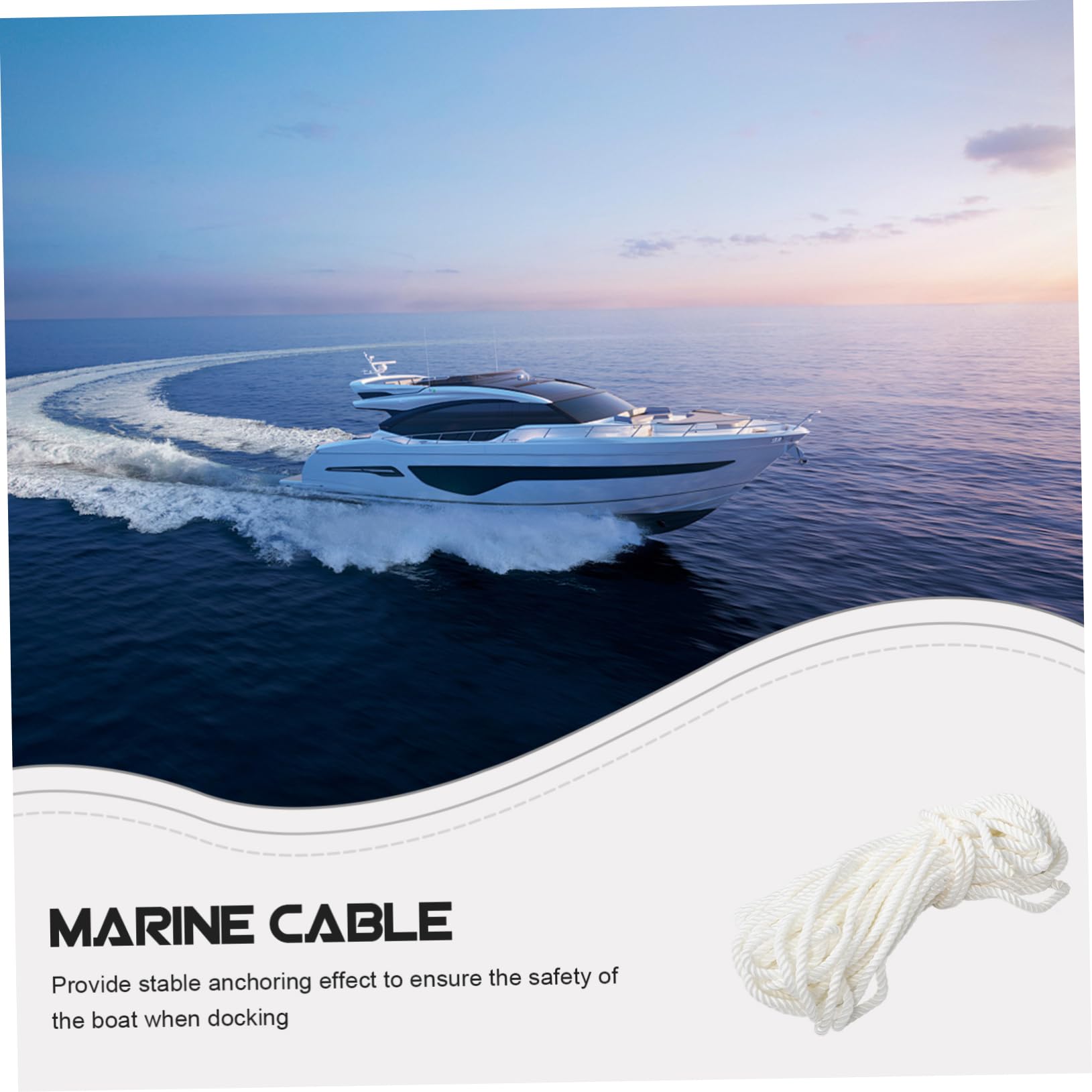 Weiße Nylon Bootsanlegeleine 12mm für Boote und Schiffe | 1 Rolle, Geflochtenes Seil in Marinequalität, für Docking und Ankerung, Passend für Maritime Einsätze