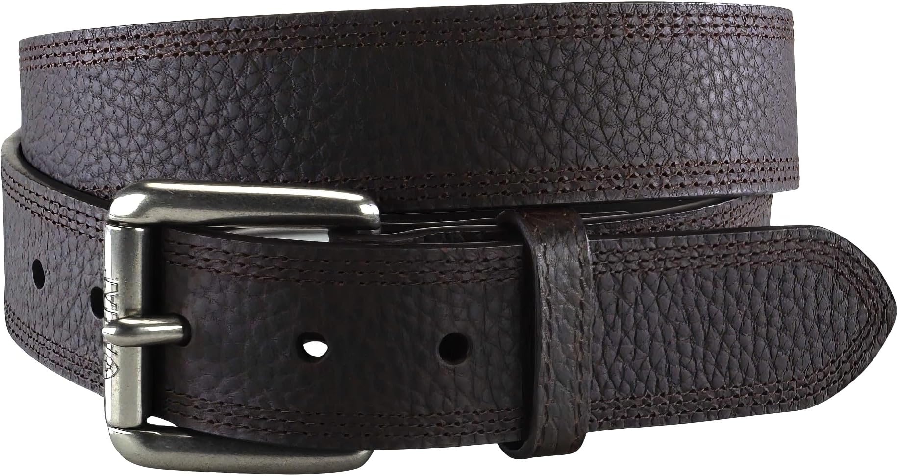 Men's Triple Row Stitch Belt with Removable Roller Buckle