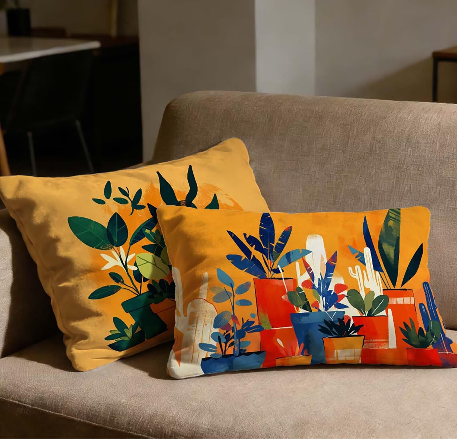 Taie oreiller 70x90 orange en velours pour en finir avec les fermetures éclair fragiles
