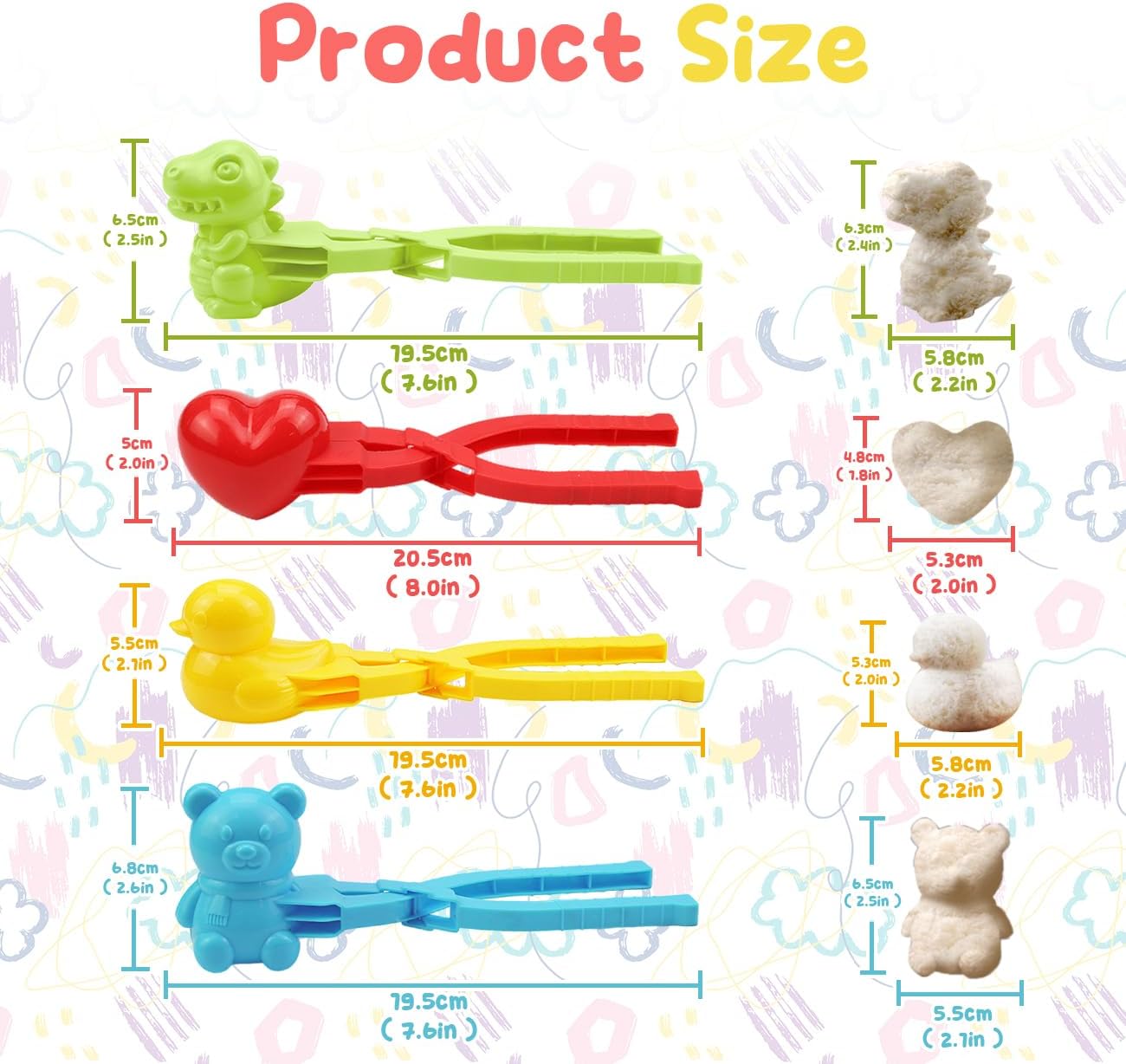 Duck Rice Mold 4 Pcs Rice Duck Mold DIY 3D Animal Shapes Sushi Rice Molds for Sushi Making(Dinosaur+Love Shape+Duck+Snowflake), Blue Bear