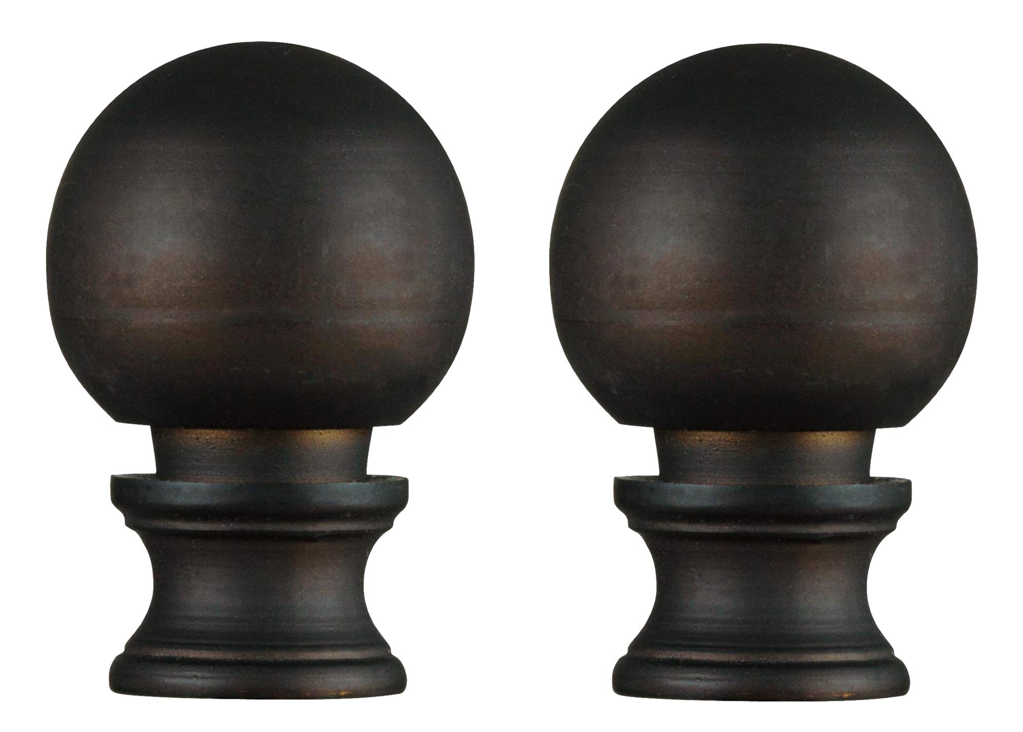 Ciata Lamp Finials Decorative, 1-1/2-Inch Oil Rubbed Bronze Ball Lamp Finial (2 Pack)