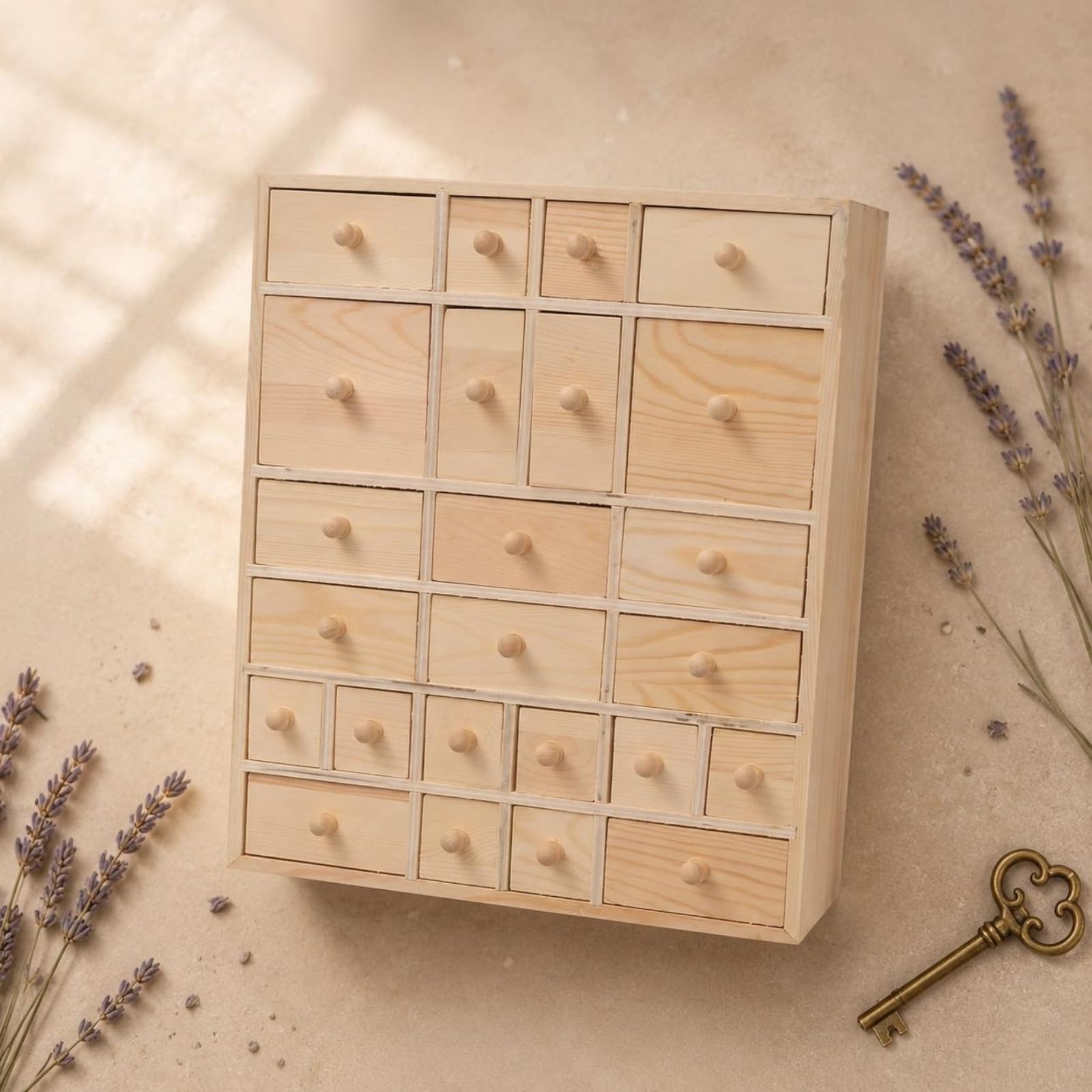 Cabinet Armadietto Organizer in Legno Compatto con Design Rettangolare per Separare Gioielli E Accessori Adatto per Donne Zona Vanity 35x29x11cm