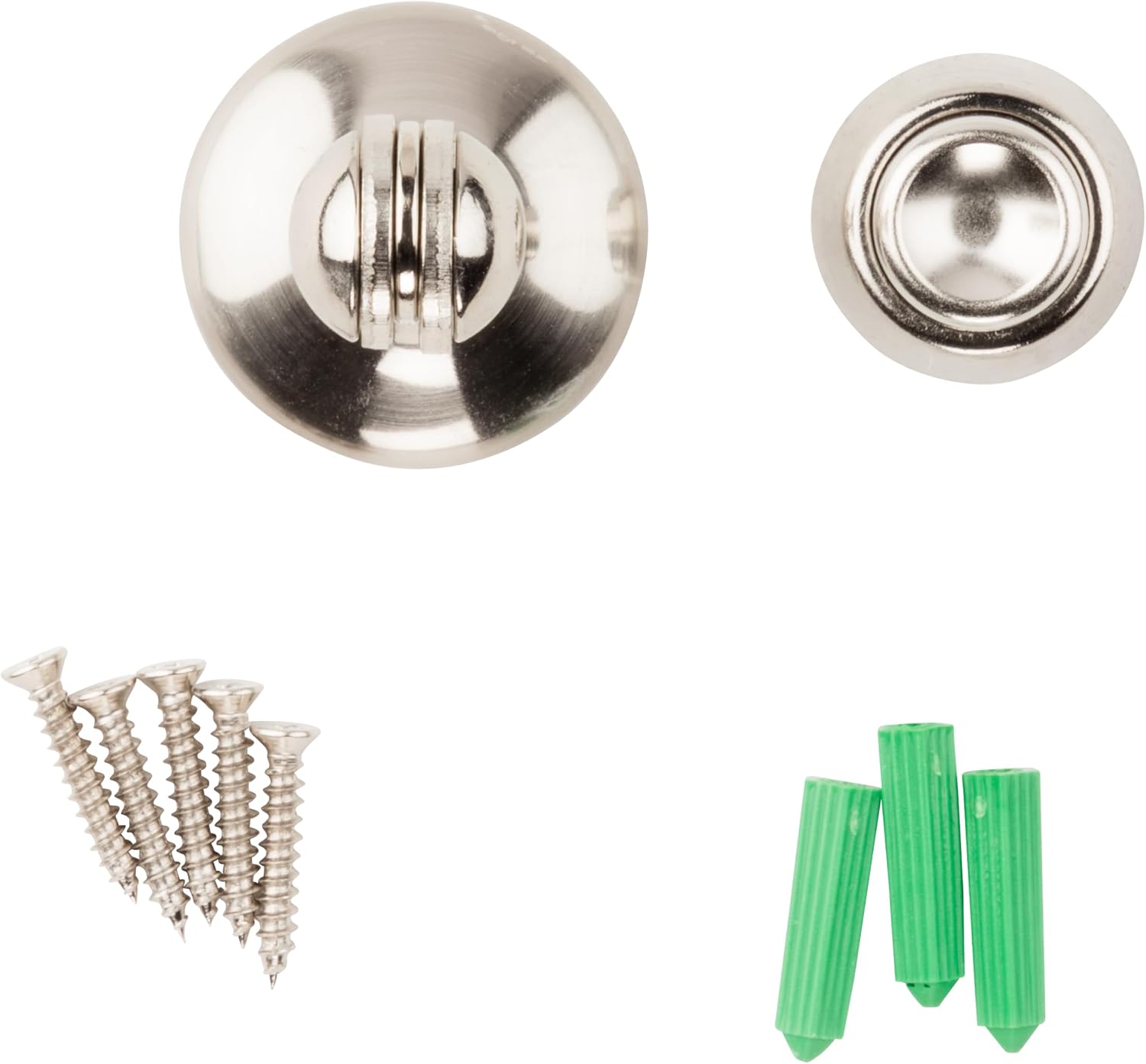 National Hardware N328-195 Magnetic Rigid Door Stop in Satin Nickel, 3"