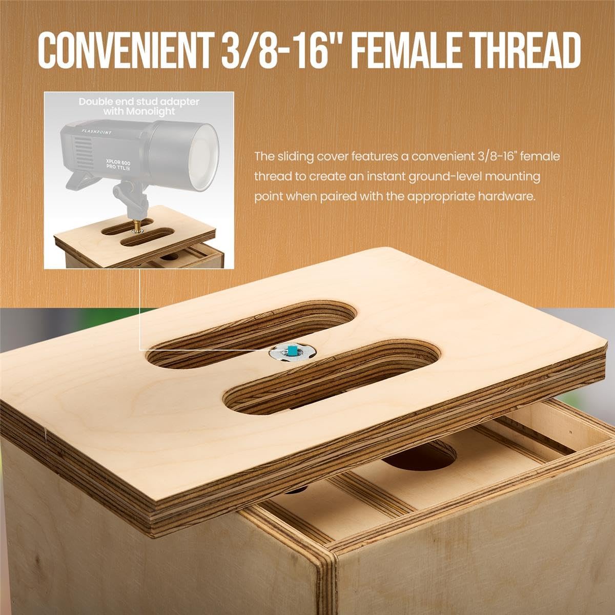 Flashpoint 4-In-1 Nesting Apple Box Set, Brown