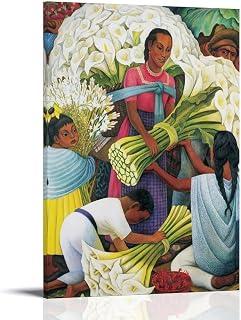 Diego Rivera Wall Art Prints Paintings Poster The Flower Vendor Print Photo Art Painting Canvas Home Decorative Bedroom Modern Decors Frame 24x36inch(60x90cm)